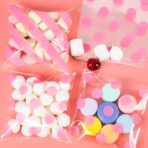 200pcs Cellophane Bags 5.5x5.5 Self Sealing Cookie Bags for Packaging Treat Gift Giving Packaging Valentines Birthday Party Favor Candy Goodie Homemade Bakery Pink - Image 4