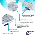 Endure Ind 2000 ml Adult Disposable Sterile Urine Bag,10 Pack Unisex Emergency Medical Drainage Bag with Anti-Reflux Valve, Bolsa de Orina 10 Unidades - Image 4