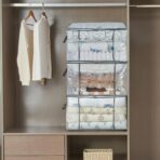 80L Clear Large Storage Bag, Clothes Storage Containers for Organizing Closet, Bedroom, Underbed, Comforters, Clothing, Blankets, Pillow, Foldable Organizer with Sturdy Handle and Zippers (3) - Image 7