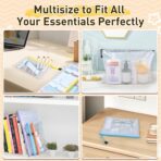 26pcs Mesh Zipper Pouch Bags, 8 Sizes Plastic Zippered Storage Bags for Organizing, Clear Pouches with Zipper, Waterproof Mesh Pouch for Office School Supplies, Home Organize, Travel Storage - Image 7