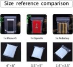 Small Plastic Bags for Jewelry 300pcs 3 Assorted Sizes Clear Zipper Baggies Jewelry Storage Bags 2 Mil for Beads Board Games Pill Travel 2.4 x 3.5/3.5 x 5/4 x 6 Inch (8 Sizes to Choose from)​ - Image 6
