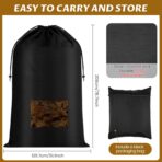 1pcs Lawn Tractor Leaf Bag, 78.7 x 51.1Inch Grass Catcher Bag, 420D Large Capacity Leaf Collector with Breathable Bottom and Zipper Compatible with 48’’ Riding Lawn Mower (78.7"x51.1", 1pcs) - Image 3