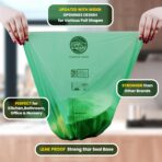 Compost Bags 1.3 Gallon,150 Count,Compostable Small Trash Bags for Kitchen Countertop Compost Bin 0.75, 1,1.2, 1.3Gallon,ASTM D6400, US BPI and Europe OK compost HOME certified - Image 3