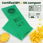 Compost Bags 1.3 Gallon,150 Count,Compostable Small Trash Bags for Kitchen Countertop Compost Bin 0.75, 1,1.2, 1.3Gallon,ASTM D6400, US BPI and Europe OK compost HOME certified - Image 5