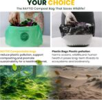 Compost Bags 1.3 Gallon,150 Count,Compostable Small Trash Bags for Kitchen Countertop Compost Bin 0.75, 1,1.2, 1.3Gallon,ASTM D6400, US BPI and Europe OK compost HOME certified - Image 6