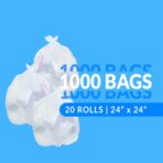 Reli. 6-10 Gallon Trash Bags | 1000 Bags | Clear | Bathroom | Strong | Garbage - Image 3