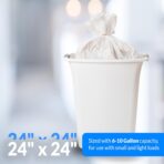 Reli. 6-10 Gallon Trash Bags | 1000 Bags | Clear | Bathroom | Strong | Garbage - Image 5