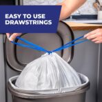 Hefty Ultra Strong 13 Gallon Trash Bags, Tall Kitchen Trash Bags 13 Gallon Size, Resist Leaks, Punctures, and Rips, Continuous Odor Control, White, Fabuloso Watermelon Scent, 80 Bags - Image 6