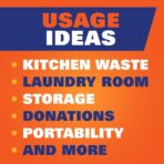 Hefty Ultra Strong 13 Gallon Trash Bags, Tall Kitchen Trash Bags 13 Gallon Size, Resist Leaks, Punctures, and Rips, Continuous Odor Control, White, Fabuloso Watermelon Scent, 80 Bags - Image 8