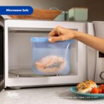 Ziploc Endurables Medium Pouch, 2 Cups, Reusable Silicone Bags and Food Storage Meal Prep Containers for Freezer, Oven, and Microwave, Dishwasher Safe - Image 6
