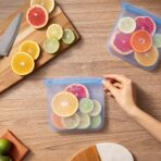 Ziploc Endurables Medium Pouch, 2 Cups, Reusable Silicone Bags and Food Storage Meal Prep Containers for Freezer, Oven, and Microwave, Dishwasher Safe - Image 7