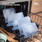 Ziploc Endurables Medium Pouch, 2 Cups, Reusable Silicone Bags and Food Storage Meal Prep Containers for Freezer, Oven, and Microwave, Dishwasher Safe - Image 8
