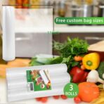 Vacuum Sealer Bags Rolls 11" x 16' (3 Rolls) BPA Free Vacuum Seal Bags for Food Heavy Duty Puncture Prevention Bags Rolls for Custom Fit Airtight Food Storage and Sous Vide - Image 4
