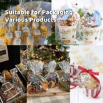 Cellophane Bags 100 PCS 6x10 Inches Clear Gift Gags with Ties Plastic Treat Party Favor Candy Bags for Gift Giving, Packaging Snack, Products - Image 5