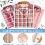 Cellophane Bags, 100 Pcs Resealable Clear Poly Bags for Clothes, Party Favors, Artwork & Decorative Wrappers(10x14) - Image 4