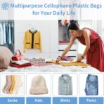 Cellophane Bags, 100 Pcs Resealable Clear Poly Bags for Clothes, Party Favors, Artwork & Decorative Wrappers(10x14) - Image 8