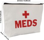 Medication Bag Travel Pill Organiser | Compact Cosmetic First Aid Kit, Perfect Health Gift, Small Cotton Pouch For Meds (Style H) - Image 4