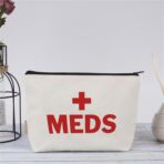 Medication Bag Travel Pill Organiser | Compact Cosmetic First Aid Kit, Perfect Health Gift, Small Cotton Pouch For Meds (Style H) - Image 7