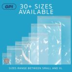 GPI - 4" x 5" Zip Bags, 100 Count, 2 Mil, Clear Plastic Reclosable Zipper Poly Baggies, with Resealable Zip Top Lock Seal, for Jewelry, Coins, Pills, Candy, Beads, Seeds & More. - Image 6