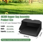 Upgraded 48388 Hopper Bag Assembly, Lawn Bag Fit for agri-Fab 42" Tow Lawn Sweeper Parts, Leaf Sweeper Bag Replacement for 45-0320 Lawn Sweeper - Image 3
