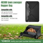 Upgraded 48388 Hopper Bag Assembly, Lawn Bag Fit for agri-Fab 42" Tow Lawn Sweeper Parts, Leaf Sweeper Bag Replacement for 45-0320 Lawn Sweeper - Image 5