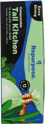 Repurpose Compostables Repurpose 100% Compostable Plant-based 13 Gallon Tall Kitchen Bags, Compostable Standards, Pack - 1 - Image 4