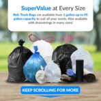 Reli. 40 to 45 Gallon Trash Bags Heavy Duty | 250 Trash Bags | Super Sizeable, Clear, Garbage for Serious Cleanup - Image 8
