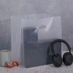 Prime Line Packaging White Plastic Bags, Shopping Bags with Die Cut Handles for Restaurants, Food To Go, Bread, Take Out Goodies, Small Business, Bulk, 13x10x15, 100 Pack - Image 3