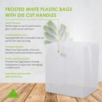 Prime Line Packaging White Plastic Bags, Shopping Bags with Die Cut Handles for Restaurants, Food To Go, Bread, Take Out Goodies, Small Business, Bulk, 13x10x15, 100 Pack - Image 4