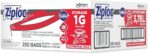 SC Johnson Professional Ziploc Storage Bags with New Grip 'n Seal Technology, For Food Organization and Storage, Double Zipper, Gallon, 250 Count - Image 4