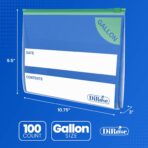 DiRose Gallon Slider Storage Bags, Easy Open Zip, Ideal for Food Storage and Organization, 100 Count - Image 3