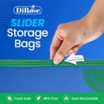 DiRose Gallon Slider Storage Bags, Easy Open Zip, Ideal for Food Storage and Organization, 100 Count - Image 4