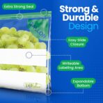 DiRose Gallon Slider Storage Bags, Easy Open Zip, Ideal for Food Storage and Organization, 100 Count - Image 6