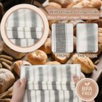 Premium Bread Bags for Homemade Loaves, XL Reusable Linen with Plastic Lining, Equipped with Convenient Drawstring for Ultimate Freshness, BPA-Free, Ideal for Sourdough & Artisan Breads, 1 PCS - Image 5