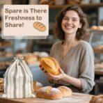 Premium Bread Bags for Homemade Loaves, XL Reusable Linen with Plastic Lining, Equipped with Convenient Drawstring for Ultimate Freshness, BPA-Free, Ideal for Sourdough & Artisan Breads, 1 PCS - Image 7