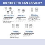 Inteplast Group S434816K 48" Length x 43" Width x 16 Mic Thickness, Black Color, HDPE Commercial Coreless Institutional Trash Can Liner (Case of 8 Roll, 25 Bags per Roll) - Image 8