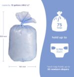 Ubbi Diaper Pail Plastic Bags, Disposable Baby Waste Bags, 3 Pack, 75 Count, 13-Gallon Bags - Image 3