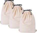 MISSLO Cotton Breathable Dust-proof Drawstring Storage Pouch Bag (Pack 3 M) - Image 2