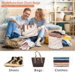 MISSLO Cotton Breathable Dust-proof Drawstring Storage Pouch Bag (Pack 3 M) - Image 4