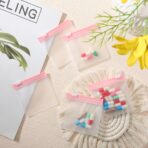 24 Pieces Pill Pouch Bags Zippered Pill Pouch Set Reusable Translucent Medicine Organizer Self Sealing Medicine Bag Travel Plastic Pill Bags with Slide Lock Pill Baggies for Pills (Light Pink) - Image 9