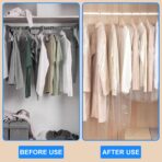 8-Pack Garment Bags - 60x90cm Dry Cleaning Bags for Hanging Clothes Storage - Dust Proof Clear Plastic Clothes Covers for Home Storage Clothing Stores & Dry Cleaners - Image 6
