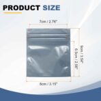 HARFINGTON 30pcs Antistatic Bags 3.5" x 3.1" Double-Layer Anti Static Resealable ESD Shielding Bag for GPU Hard Drive HDD SSD LED Lights Electronic Device, Semi-Transparent Dark Grey - Image 3