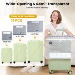 Vacuum Bags for Travel with Rechargeable Digital Display air Pump,15 PCS Combo Travel Size Vacuum Seal Bags for Luggage and Suitcase,Space Saver for Clothes,Home Storage - Image 9