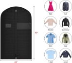 Univivi 10 Pack Suit Bags Garment Bag for Men Storage, 40-Inch Suit Bags for Closet Storage with Clear Window and ID Card Holder for Suit Jacket, Skirt, Shirt and Coat - Image 3