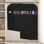Univivi 10 Pack Suit Bags Garment Bag for Men Storage, 40-Inch Suit Bags for Closet Storage with Clear Window and ID Card Holder for Suit Jacket, Skirt, Shirt and Coat - Image 6