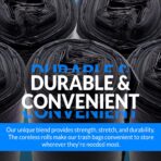 Reli. 13 Gallon Trash Bags | 1000 Bags | Black | Tall Kitchen | Strong | Garbage - Image 4