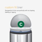 simplehuman Code C 100 Count, Dispenser Packs Custom Fit Liners, Drawstring Trash Bags, 10-12 Liter / 2.6-3.2 Gallon, White - Image 5