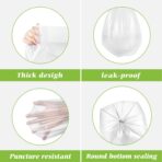 2.6 Gallon 220 Counts Small Trash Bags Garbage Bags by Teivio, Bathroom Trash Can Bin Liners, Small Plastic Bags for home office kitchen,fit 10 Liter, 2,2.5,3 Gal, Clear - Image 4