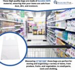 ASSUREPAK Jumbo White Unprinted HDPE T-Shirt Plastic Bags for Retail, Groceries, Merchandise, Convenience Store, Supermarket, Restaurant - 17"X8"X29" - Pack of 100 Bags - 18 microns - Image 6