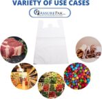 ASSUREPAK Jumbo White Unprinted HDPE T-Shirt Plastic Bags for Retail, Groceries, Merchandise, Convenience Store, Supermarket, Restaurant - 17"X8"X29" - Pack of 100 Bags - 18 microns - Image 7